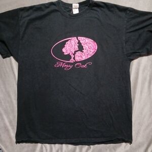 Mossy Oak Women's 2XL Black and Pink Short Sleeve T-shirt